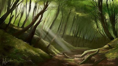 Forest Painting Wallpapers - Top Free Forest Painting Backgrounds - WallpaperAccess