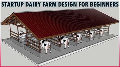 Simple Modern Dairy Farm Shed Design For 10 Cows | Cow Farm Beginners ...