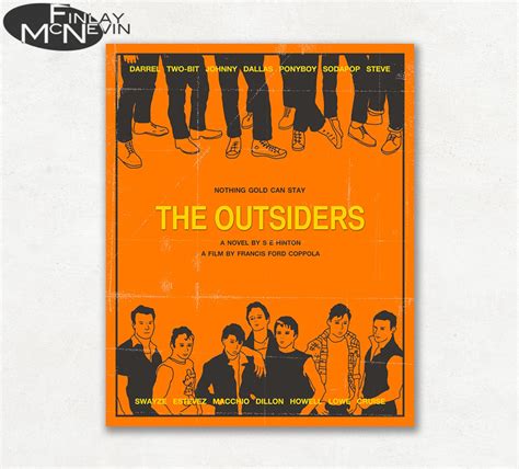 THE OUTSIDERS Movie Poster Fine Art Print orange Version - Etsy