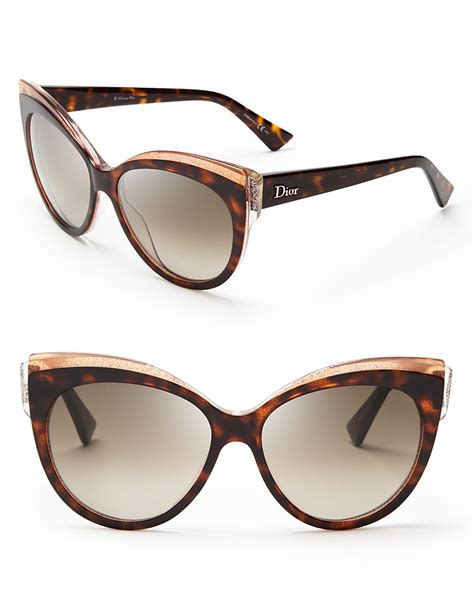 Dior Glisten Cat Eye Sunglasses in Brown - Lyst