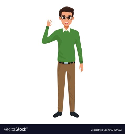 Young man cartoon icon image Royalty Free Vector Image