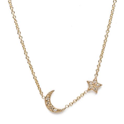 diamond moon & star necklace - lenawald