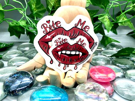 Vampire Bite Me Sticker | Etsy