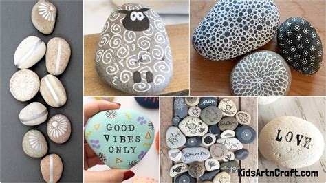 Aesthetic Rock Painting Ideas - Kids Art & Craft