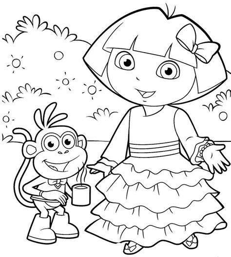 Dora Printable Coloring Pages - Printable Word Searches