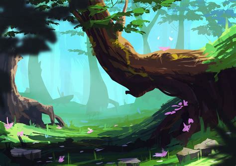 √ Anime Background Art Forest