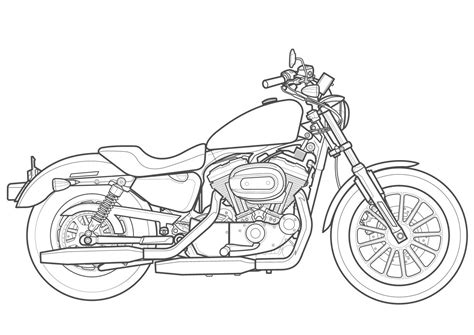 Harley Davidson Motorcycle Drawing at PaintingValley.com | Explore collection of Harley Davidson ...