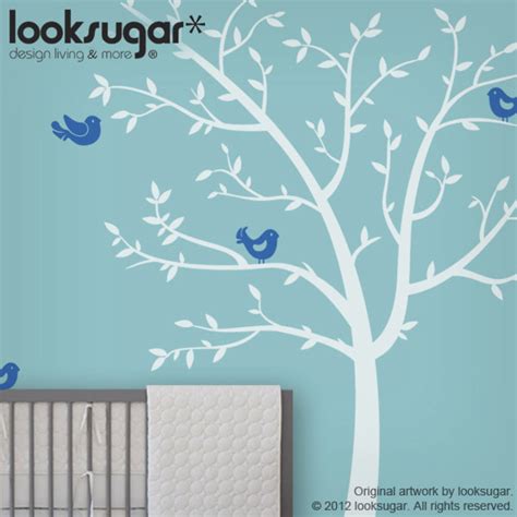 Wall Decal White Tree Tree Decal Tree Wall Stickers - Etsy