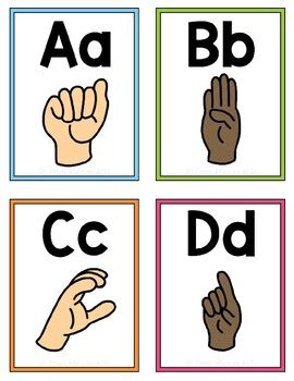 Printable Flashcards: Sign Language Alphabet Flashcards, ASL Alphabet ...