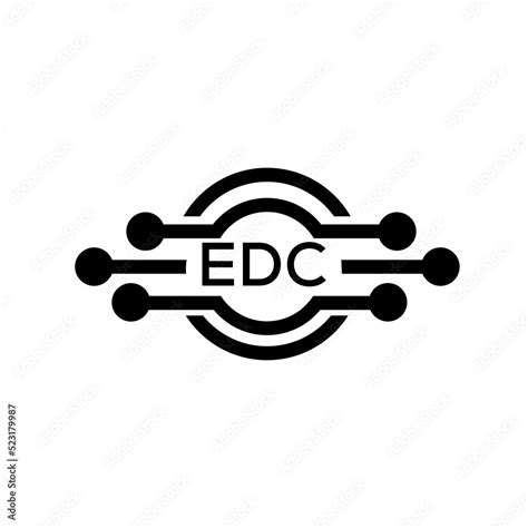 EDC letter logo. EDC best white background vector image. EDC Monogram logo design for ...