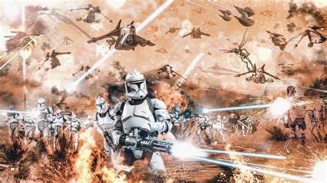 Clone Trooper Battle Wallpaper