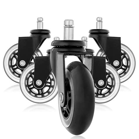 Buy Furniture Caster Replacement Wheels Office Chair Caster Wheels for Your Desk Chair Quiet ...