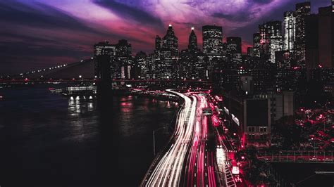 2560x1440 Manhattan City At Night 1440P Resolution ,HD 4k Wallpapers,Images,Backgrounds,Photos ...