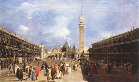 The Piazza San Marco towards the Basilica, 1760 - 1765 - Francesco Guardi - WikiArt.org