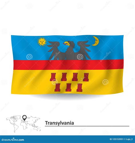 Flag of Transylvania stock vector. Illustration of graphics - 125153951