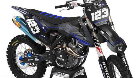 Custom dirt bike Graphics kit yamaha FACTORY NEKEN BLACK MATTE CA31E | custom-graphics-mx