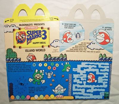 Mcdonalds Super Mario 3 Happy Meal Box from 1990 | #287285571