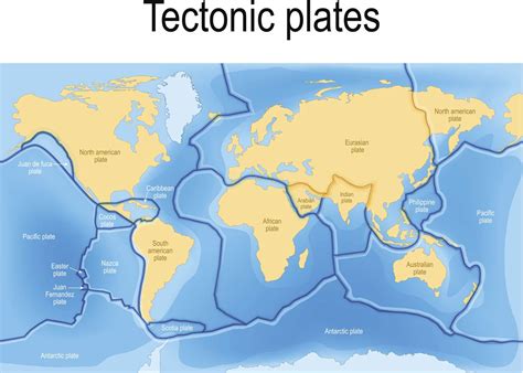 A Map of Tectonic Plates and Their Boundaries