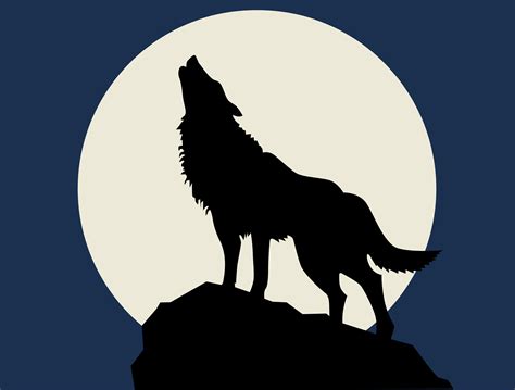 Wolf Howling At Moon Drawing at GetDrawings | Free download