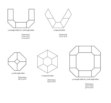 Modern Trapezoid Tables - Ambience Doré