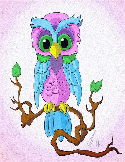 Color Owl Digital Art by Travis Pacheco