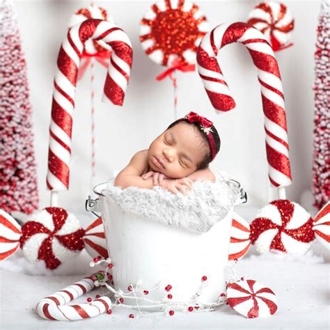 Christmas Digital Backdrop Candy Cane Download Newborn - Etsy