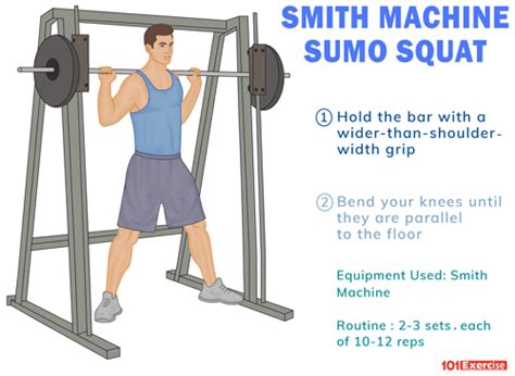 Smith Machine Sumo Squat | 101Exercise.com