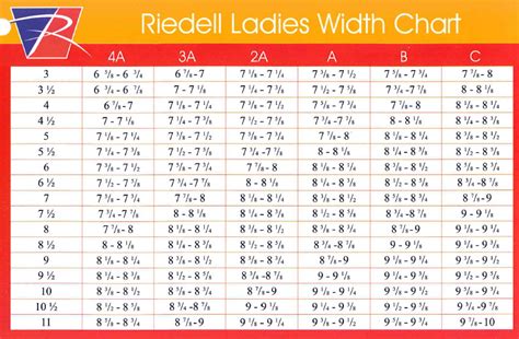 Riedell Sizing Chart