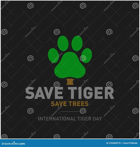 Save Tiger Logo. Save Tiger Save Trees Logo Cartoon Vector | CartoonDealer.com #235690895