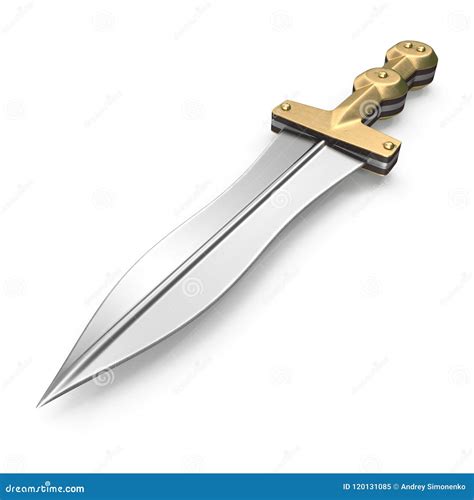 Roman Pugio Dagger On White. 3D Illustration Stock Illustration ...