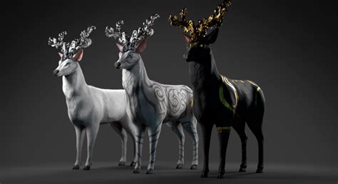 Fantasy Golden Deer in Characters - UE Marketplace