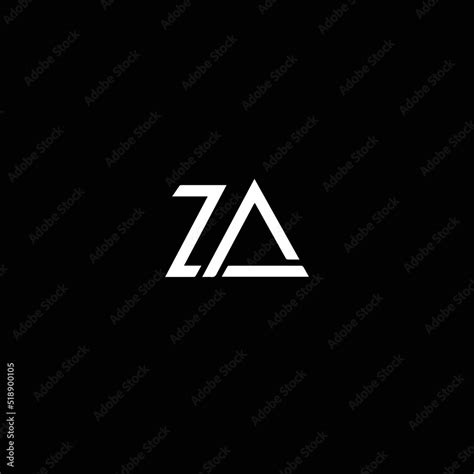 ZA ZA Logo Design, Creative Minimal Letter ZA ZA Monogram Stock Vector | Adobe Stock