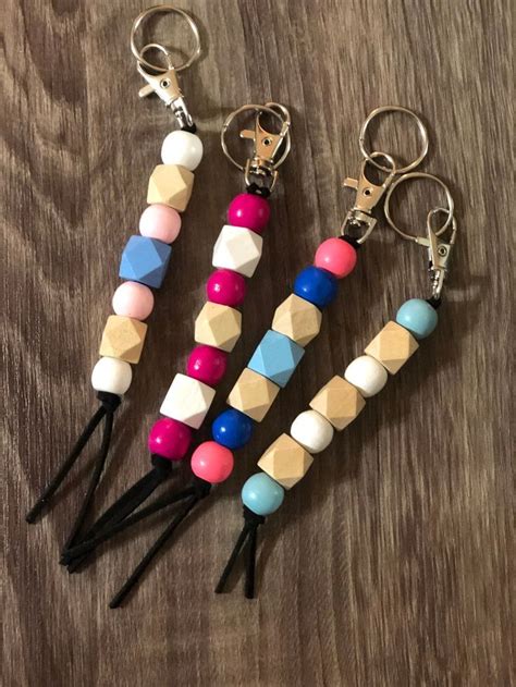 Geometric Key chains//Minimalist Key chain//Geometric Beads//Keychains ...