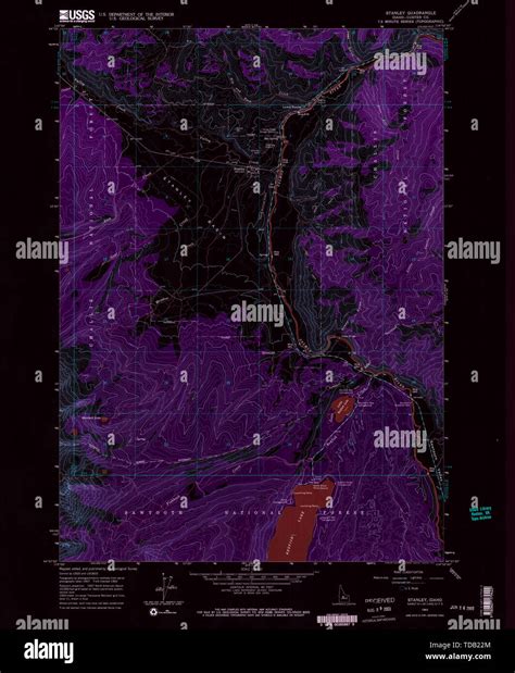 Stanley idaho map hi-res stock photography and images - Alamy