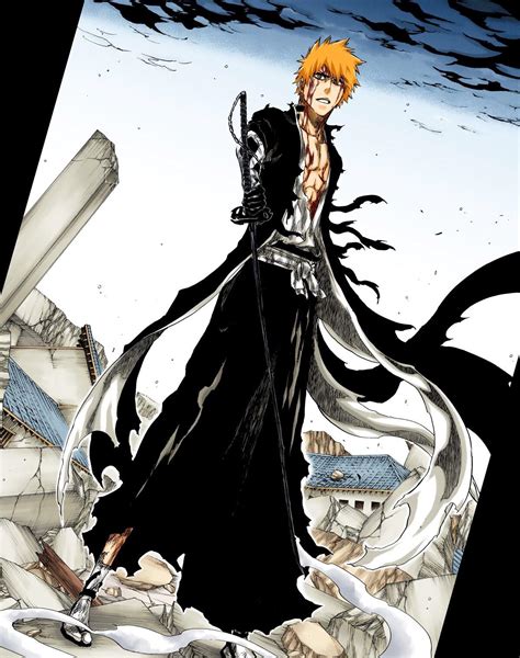 Just really badass colored manga image of Ichigo being the GOAT : r/bleach