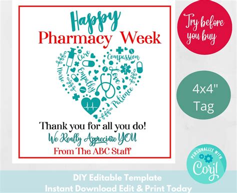 Pharmacy Week, Gifts for Pharmacists, Pharmacy Tech Appreciation Gift, Hospital Staff Gifts ...