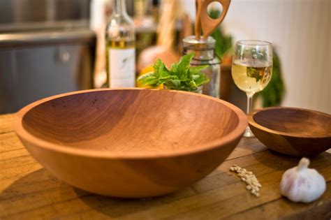 Large Wooden Salad Bowls, Deep Wood Serving Bowls | NH Bowl and Board ...