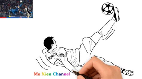 Drawing Cristiano Ronaldo Bicycle Kick cristiano ronaldo scores three ...