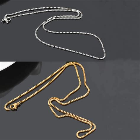 KASANIER Gold Color Chains Silver Color Necklace Chains Custom Jewelry for Kids Children Boy ...