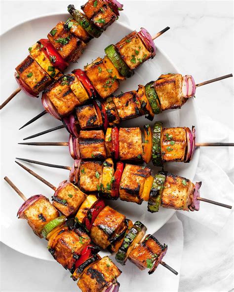 Barbecue Tofu Veggie Skewers - Last Ingredient