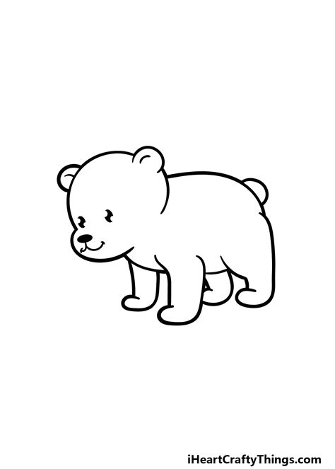 Polar Bear Drawing For Kids