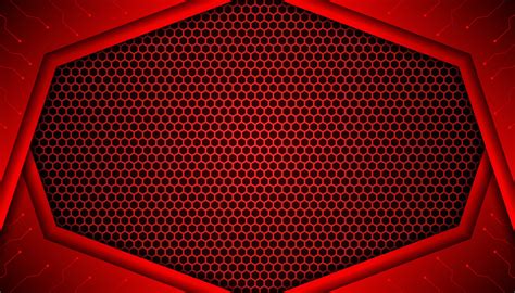 Abstract dark Red Futuristic Gaming Background with a hexagon pattern , dark Red geometric ...