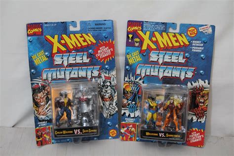 90s X-Men Action Figures Steel Mutants Wolverine