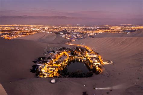 Aerial Sunset View of the Huacachina Oasis in Peru Stock Image - Image of desert, warm: 228511431