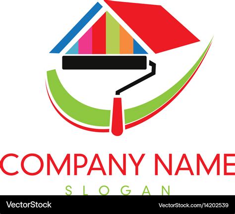 Paint company logo Royalty Free Vector Image - VectorStock