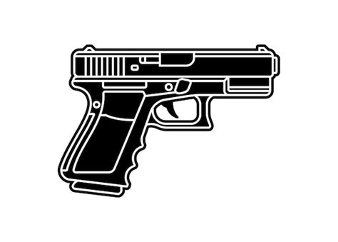 Premium Vector | Pistol, gun, handgun, glock vector illustration.