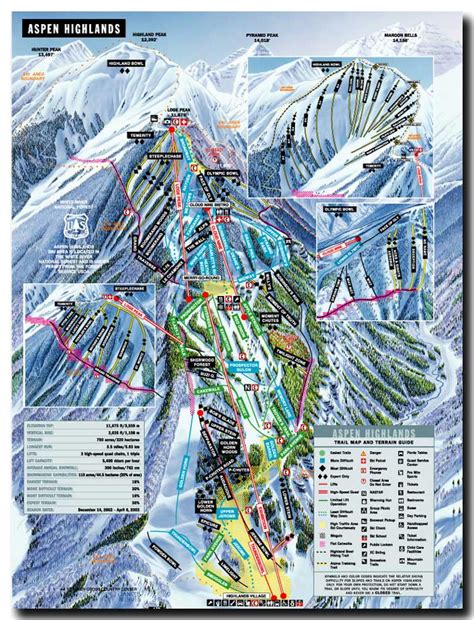 Aspen Highlands Trail Map | Mountain Chalet Aspen