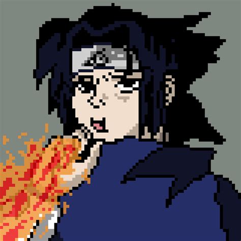 Naruto Vs Sasuke Pixel Art Gif - Iwanna Fly