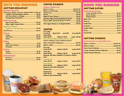 Dunkin' Donuts Menu, Menu for Dunkin' Donuts, Midtown, Memphis - Urbanspoon/Zomato