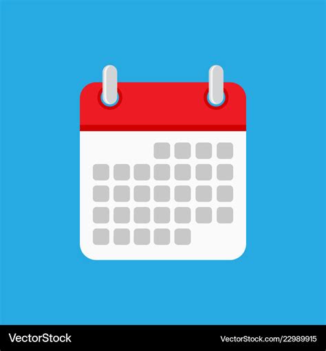 Calendar flat icon Royalty Free Vector Image - VectorStock